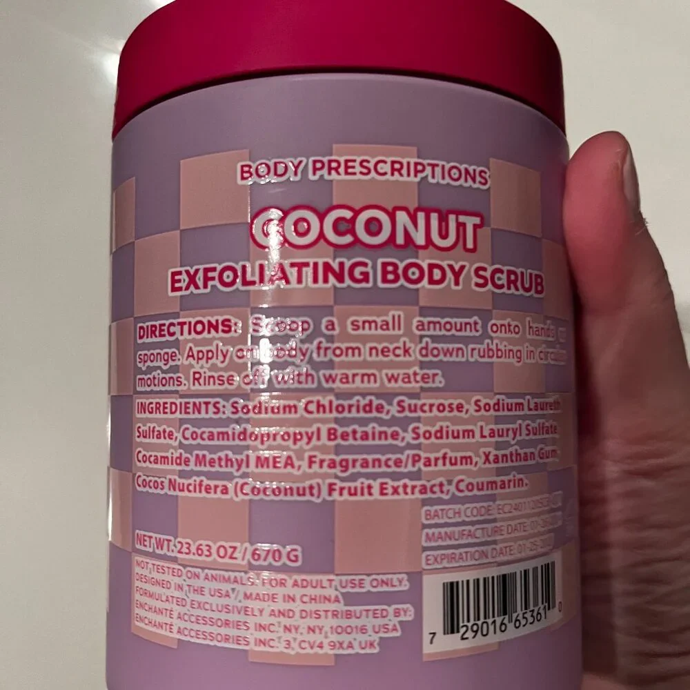 Exfoliating Body Scrub (Coconut Scent /‎ good vibes / Body Prescriptions (new)